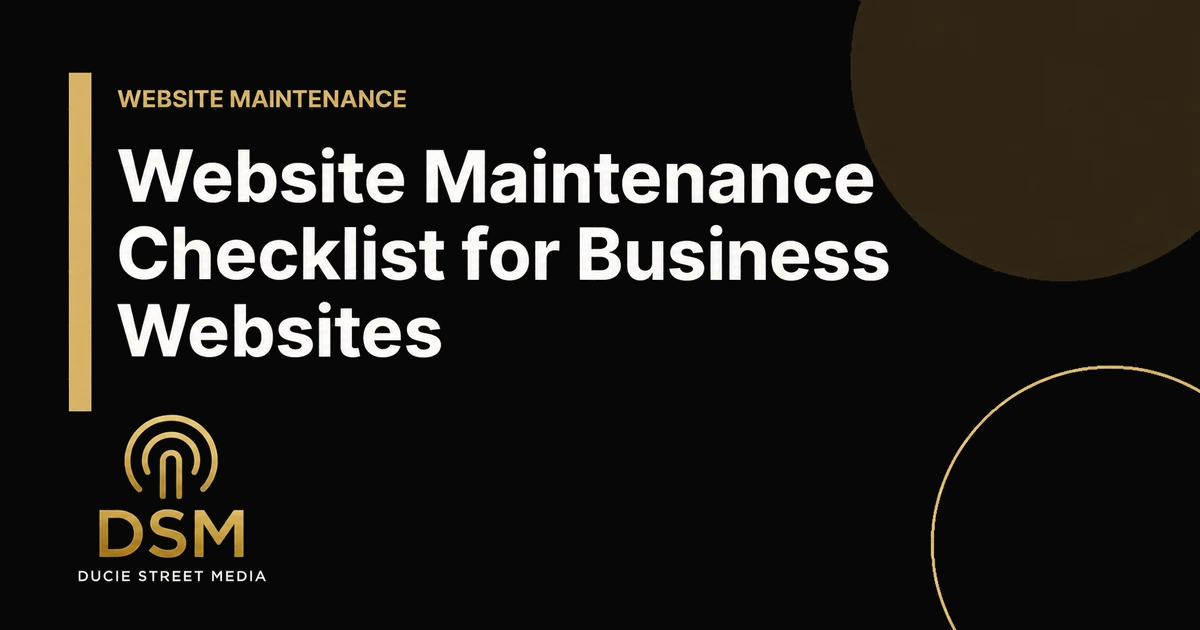 Website Maintenance Checklist for Business Websites